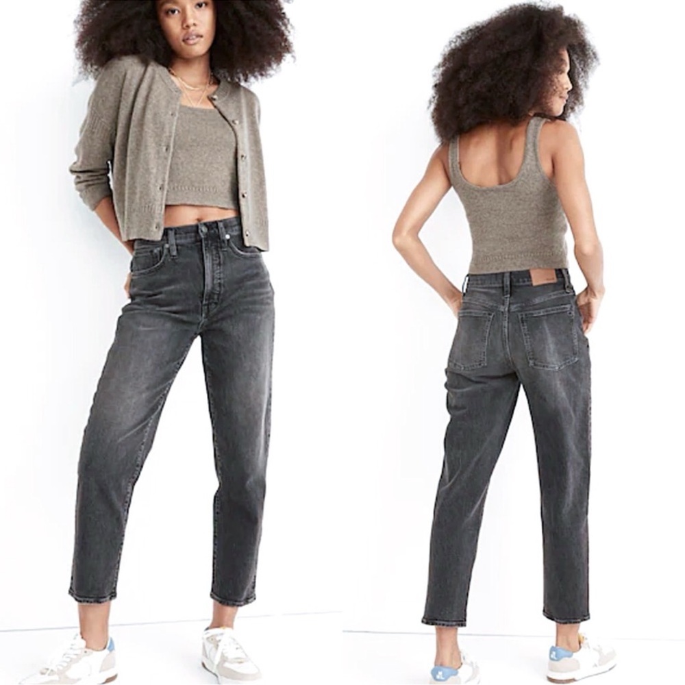 Madewell Gray Ankle Jeans Balloon Fit with zip fly